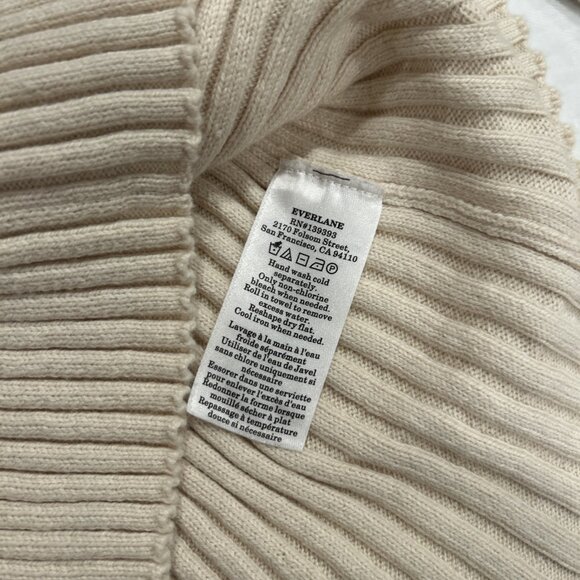 Everlane Cream Ribbed Crew Neck Sweater - Picture 8 of 8